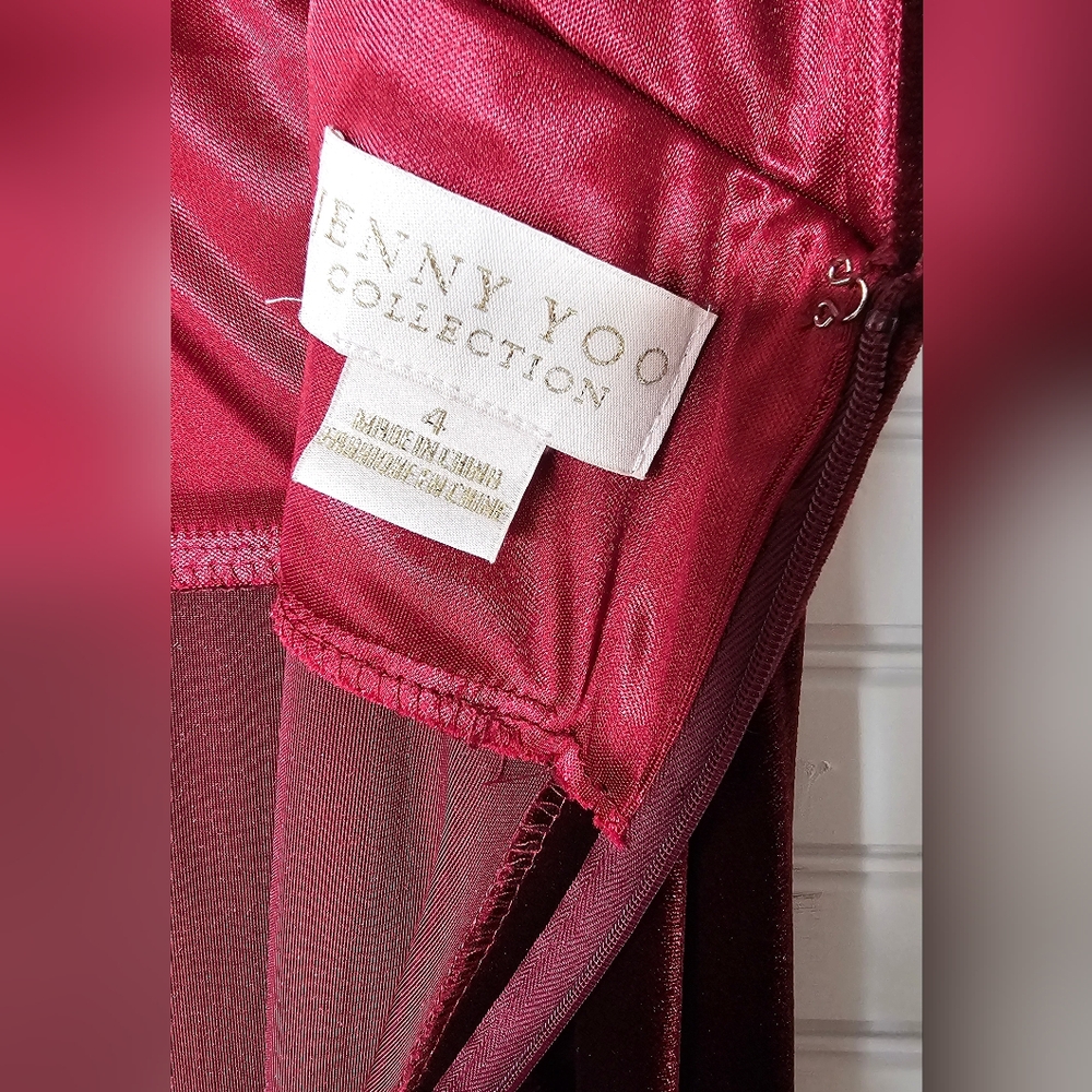 Jenny Yoo Mari Dark Berry Velvet Dress, sz4 - Picture 4 of 16